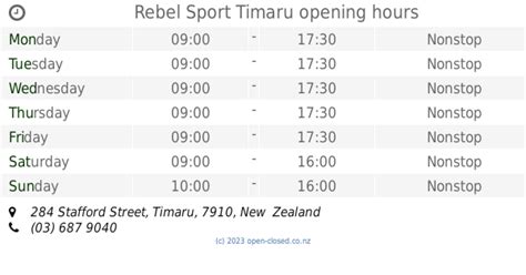 rebel sport ryde opening times.